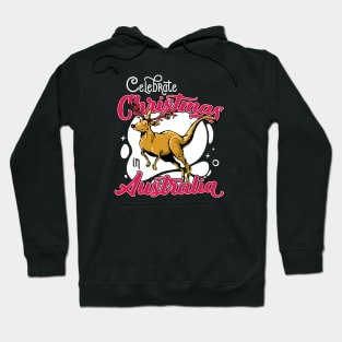 Celebrate Christmas in Australia // Funny Reindeer Kangaroo Hoodie